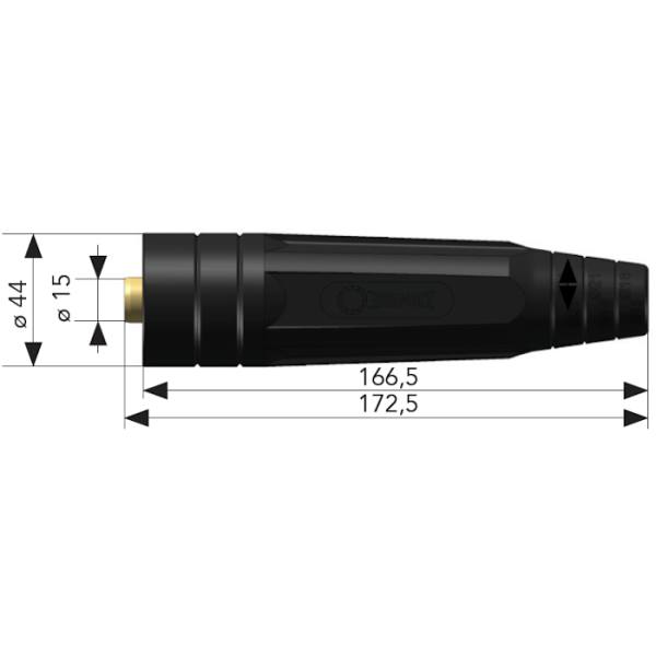 DINSE Kabelkupplung Kabelstecker Spezial mit Doppelklemmung DIX SKS 120
